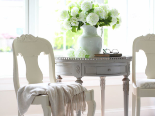 Painted Antique Chairs in Drop Cloth