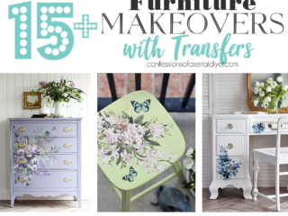 15+ Fabulous Furniture Makeovers with Transfers