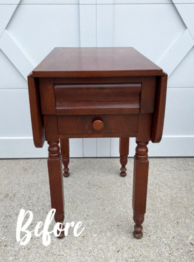 White Painted Drop Leaf Table