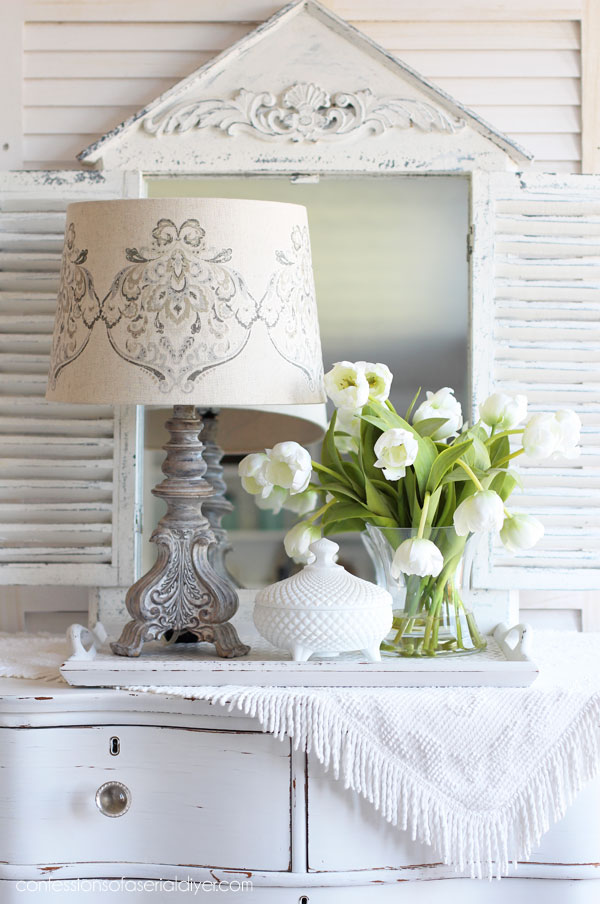 Add a transfer to a lamp shade