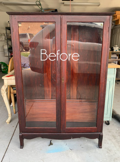 Antique-Bookcase-Cabinet-Makeover-Before