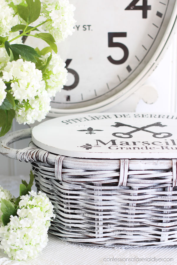 Stenciled basket
