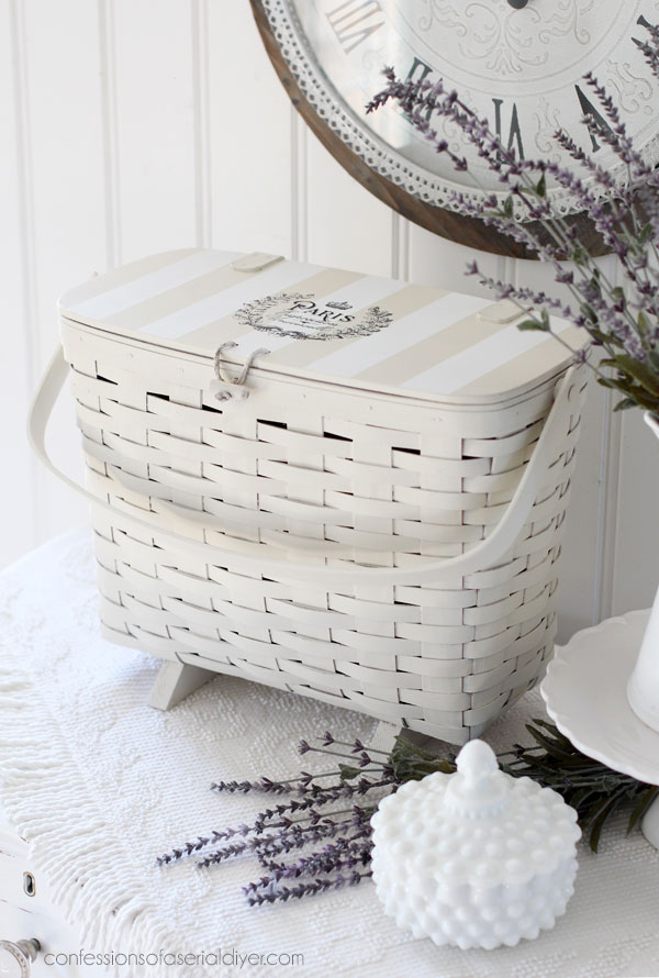 painted longaberger basket