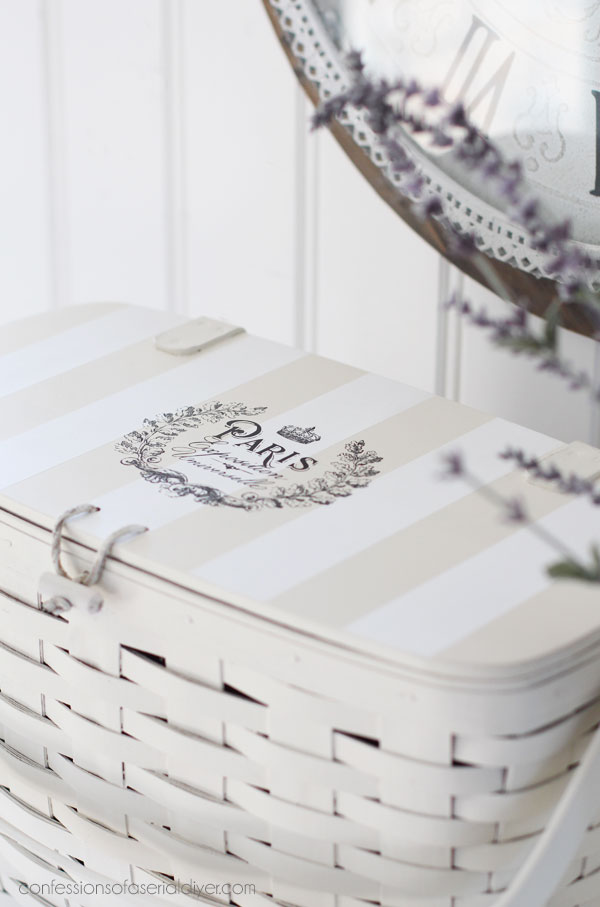 Painted Longaberger basket