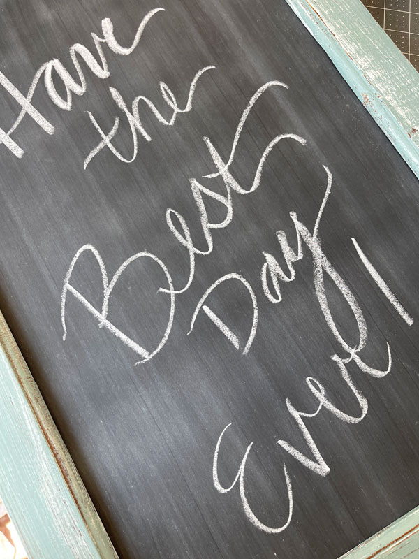 How to write on a chalkboard