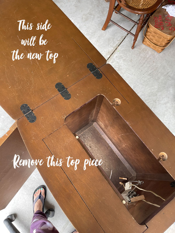 How to update a vintage brother sewing machine table