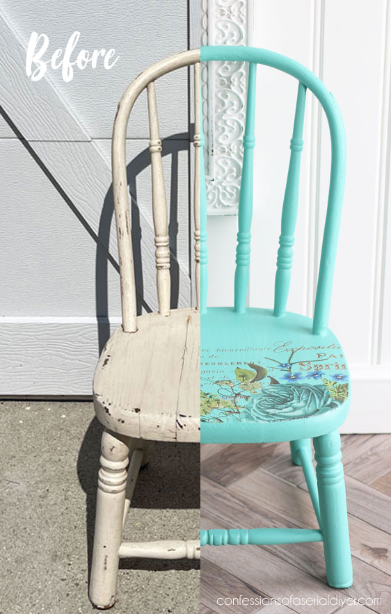 Child's painted chair 
