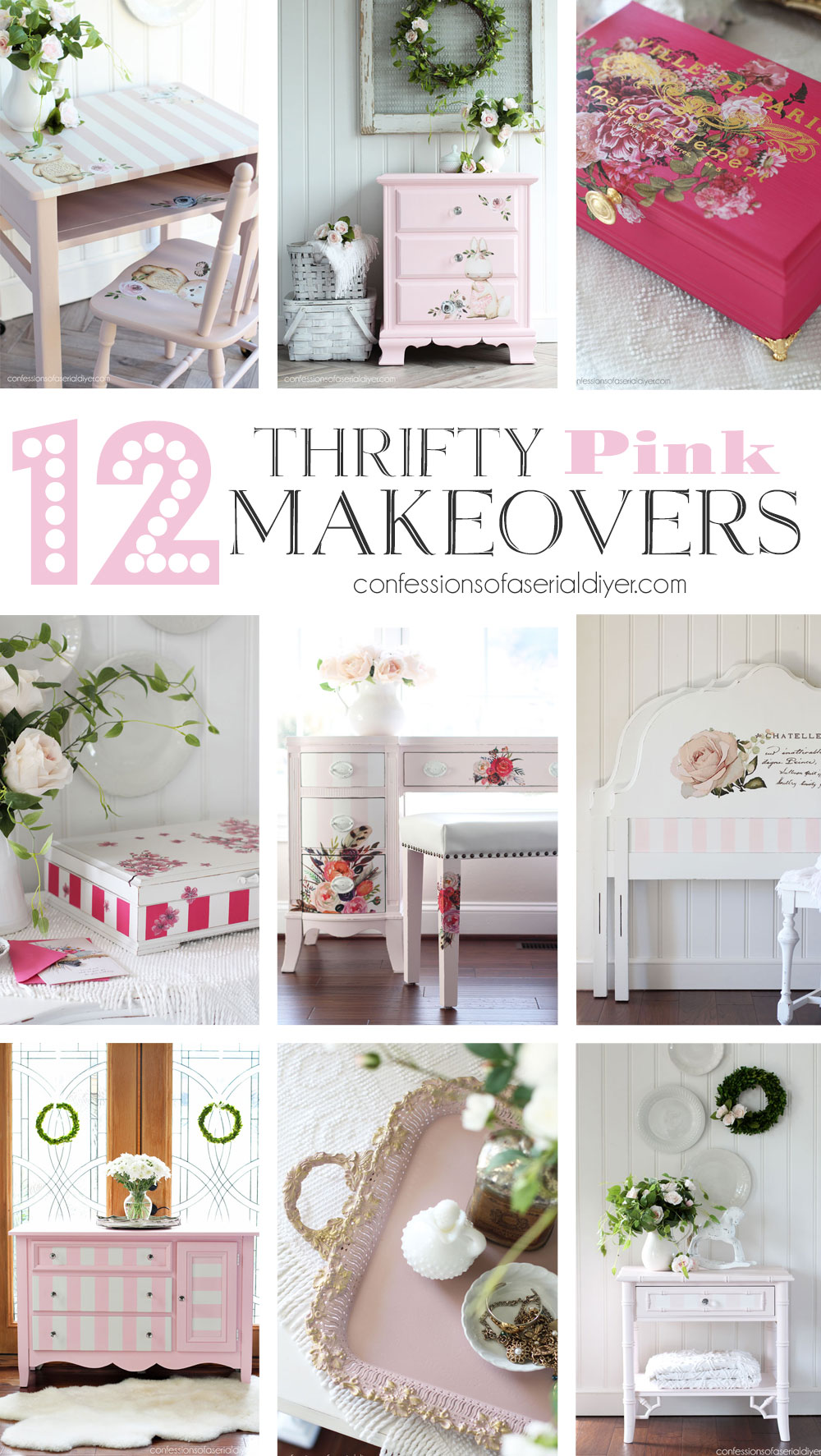 12 Thrifty Pink Makeovers