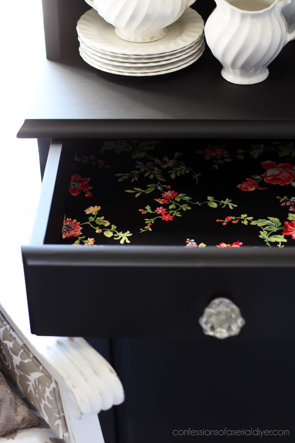 Fabric lined drawer