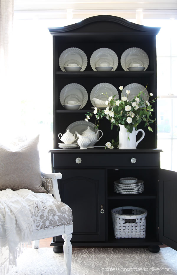 Black painted hutch in Silk Anchor