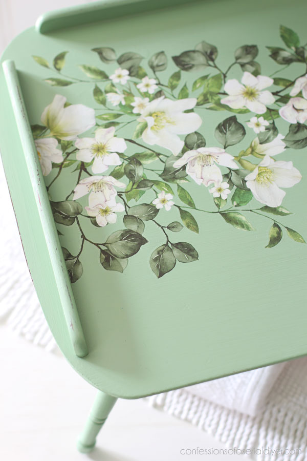 Vintage Tray or Easel painted in Mint Julep