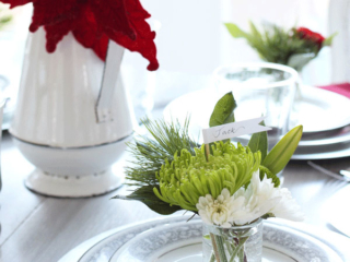 Fresh floral place cards