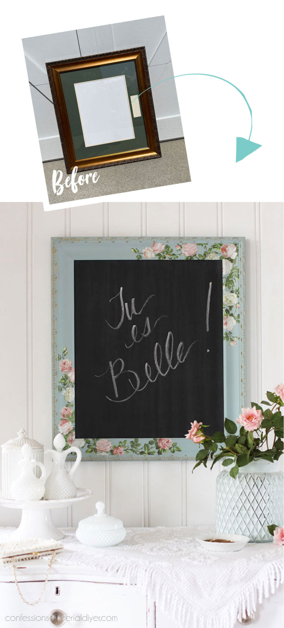 Serial Calbord Turn a Frame into a Gorgeous Chalkboard! | Confessions of a Serial Do ...