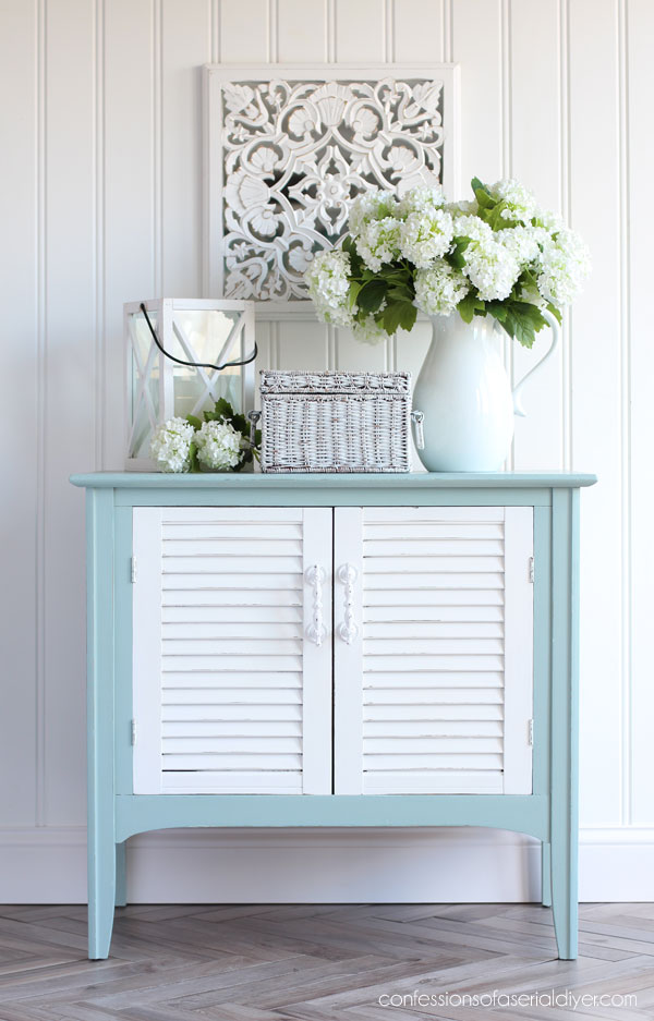 Louvered Door Cabinet makeover