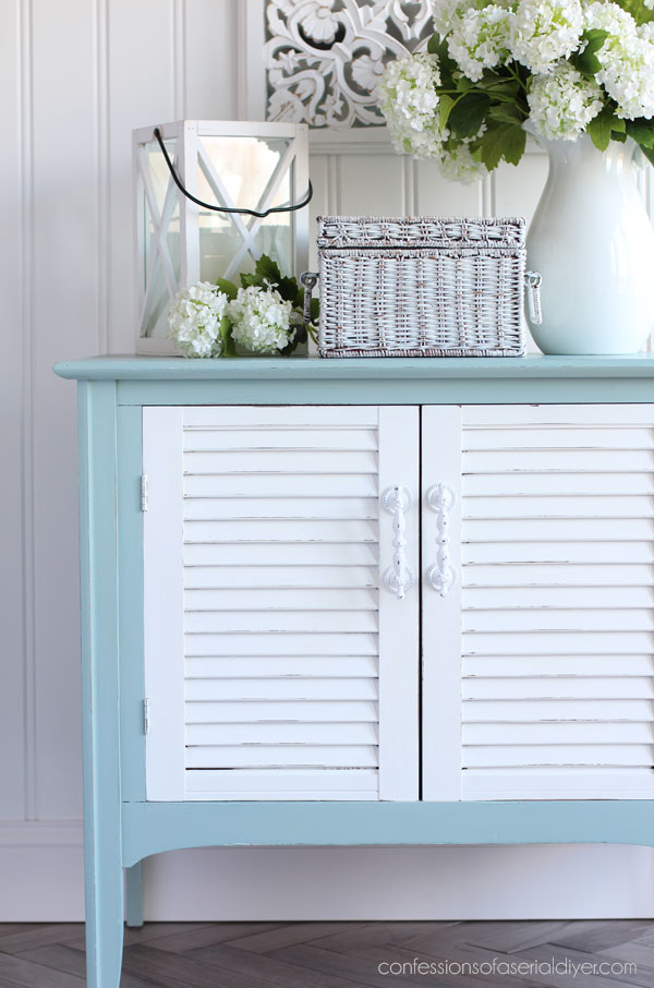 Louvered Door Cabinet makeover