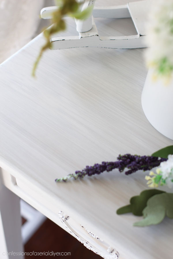 Whitewashed side table