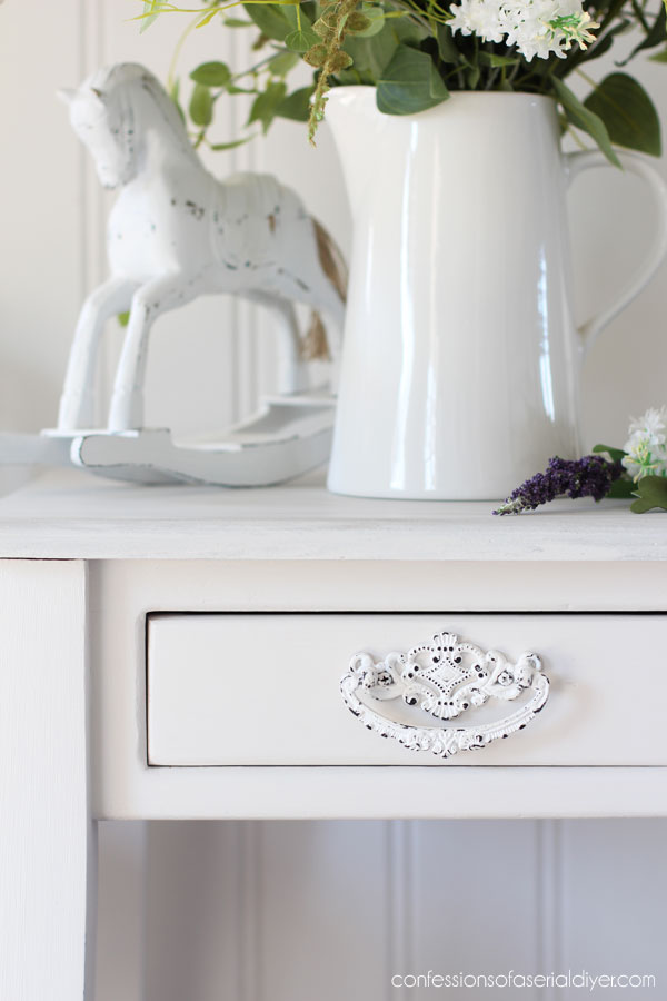 Whitewashed side table