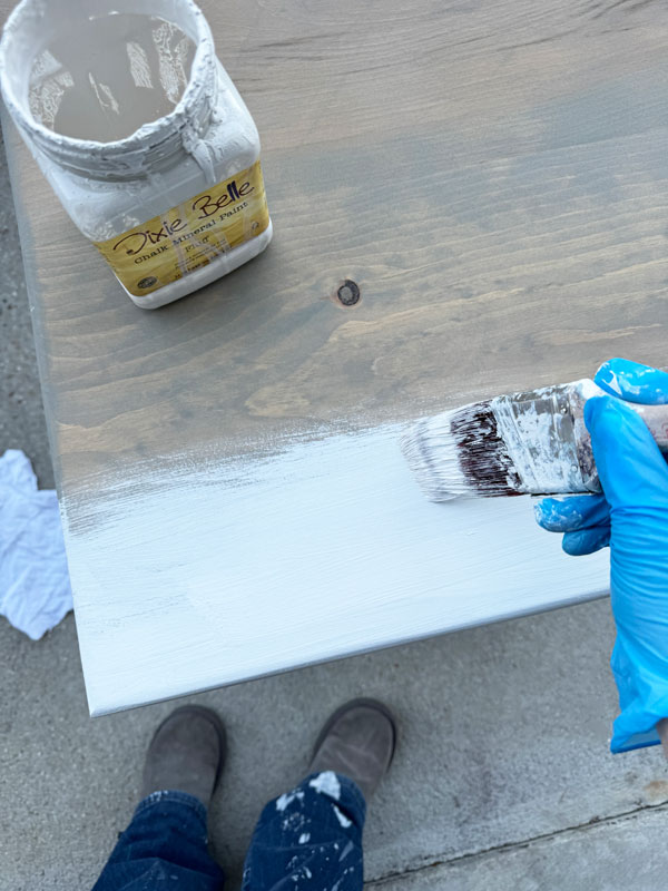How to whitewash a table top