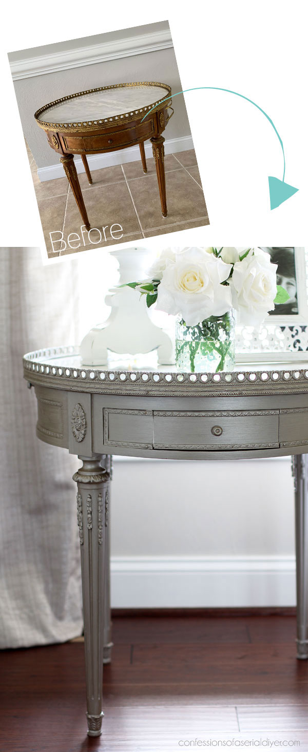 Painted Marble top table