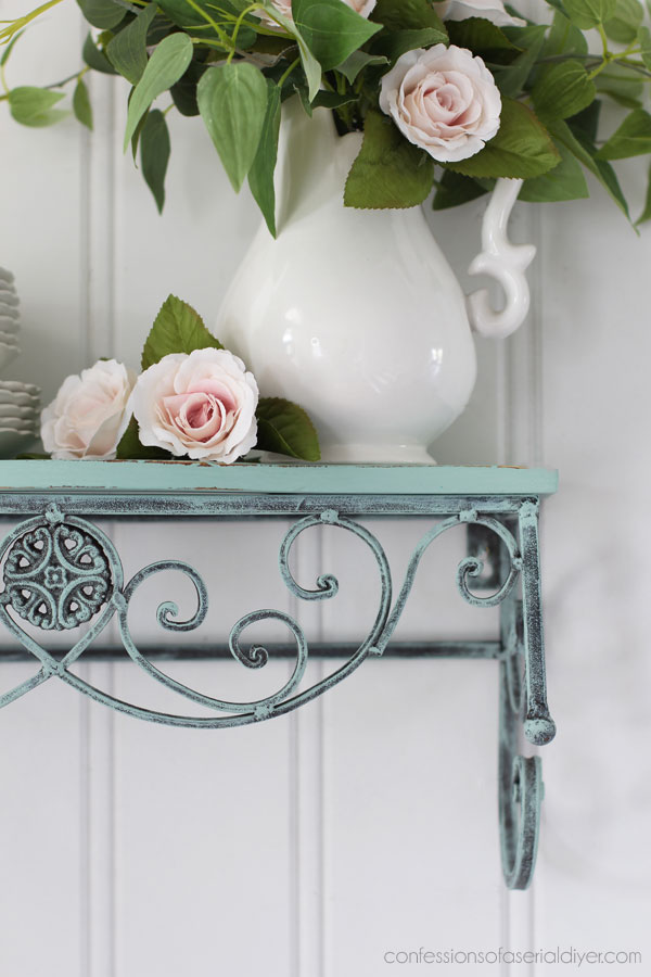 Shelf painted in Sea Glass by Dixie Belle