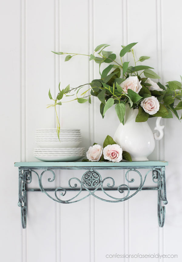 Shelf painted in Sea Glass by Dixie Belle