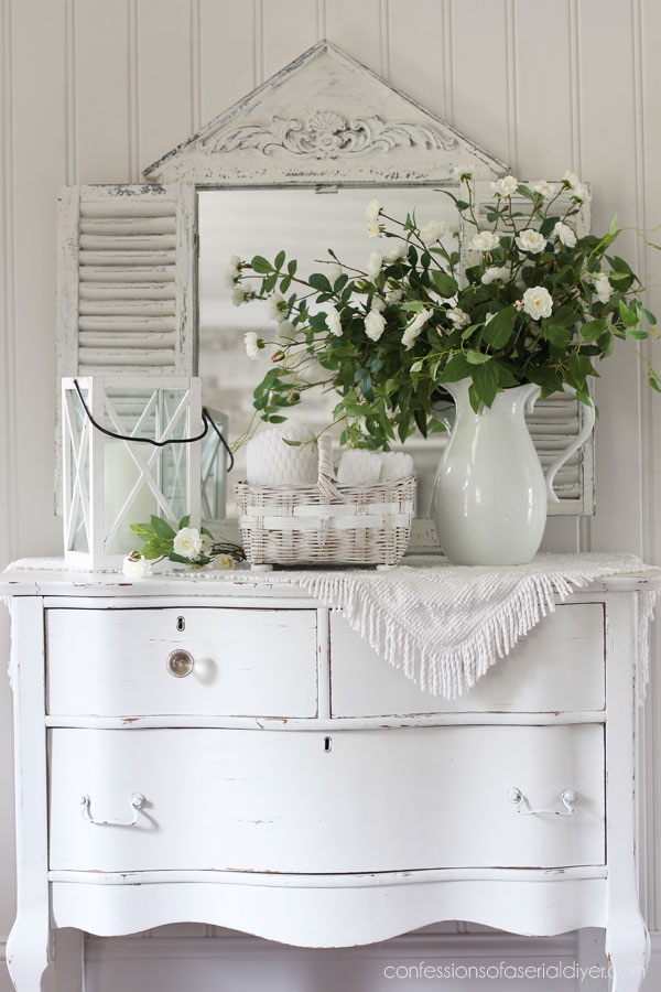 Whitewashed basket