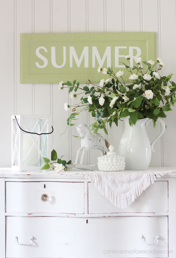 Summer sign from a thrift store sign