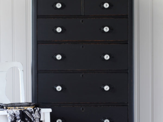 Black painted oak dresser