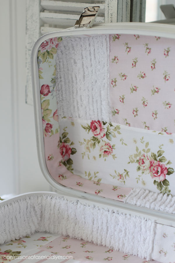 How to line a suitcase with fabric