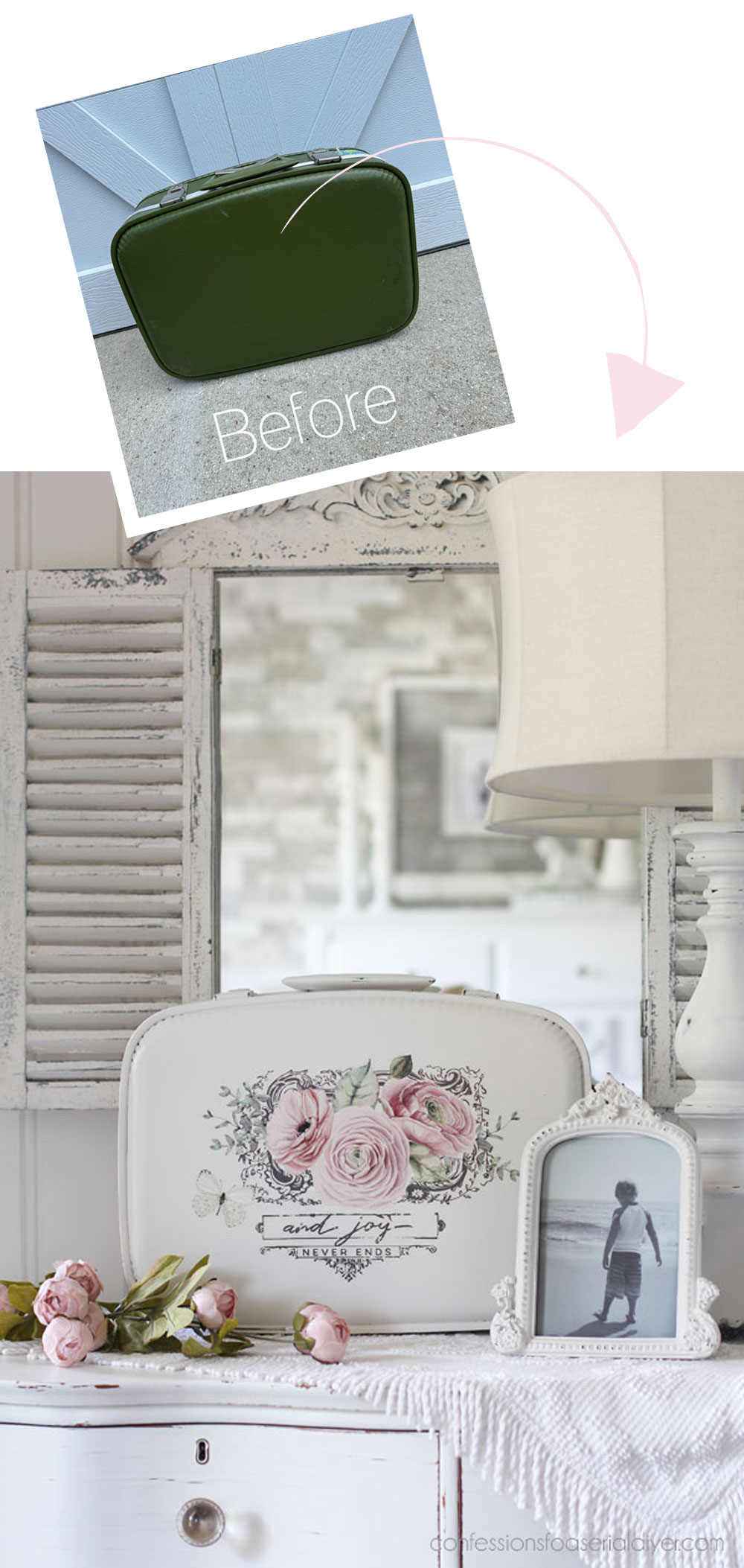 Yard Sale Suitcase Makeover