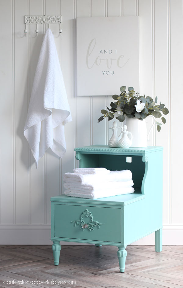Painted Vintage Step Table Makeover