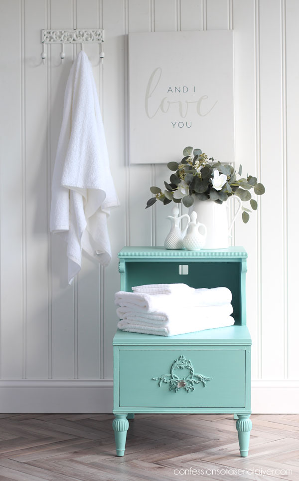 Painted Vintage Step Table Makeover