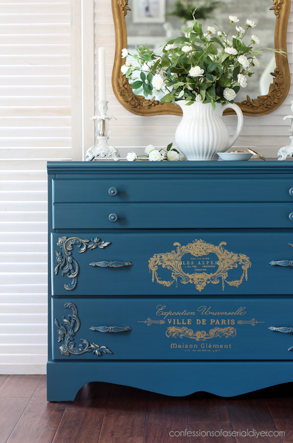 Dresser Makeover with Decor Poly Appliques