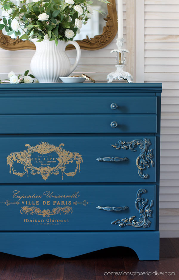 Dresser Makeover with Decor Poly Appliques