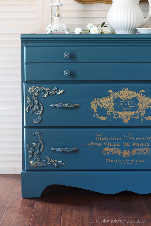 Dresser Makeover with Decor Poly Appliques