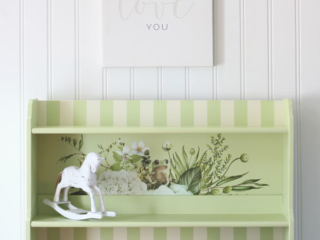 Bookcase Makeover in Farmhouse Green by Dixie Belle