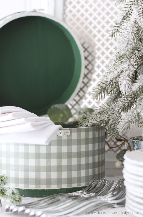 Update a thrifted Box for the holidays