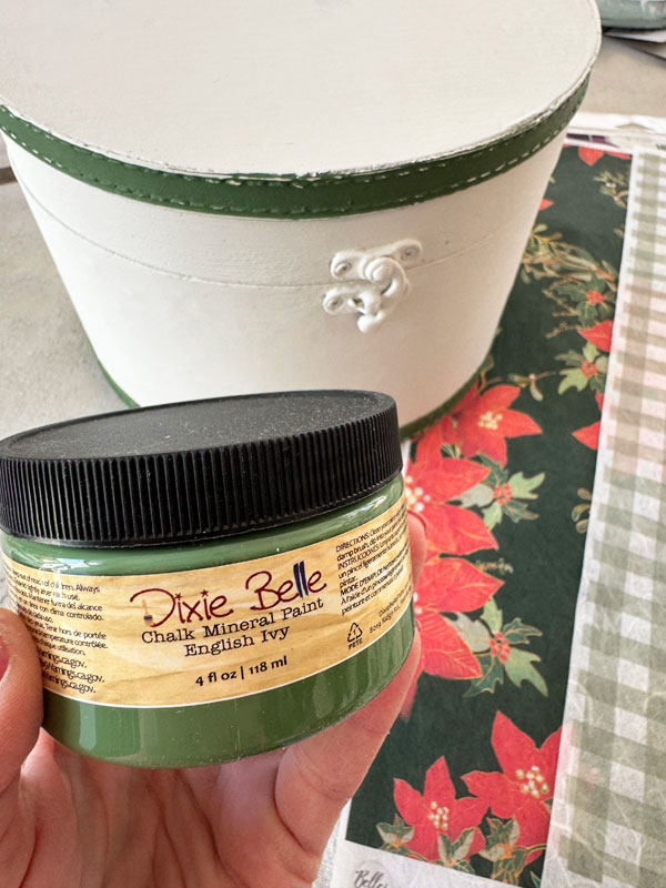 English Ivy Chalk Mineral Paint on the trim