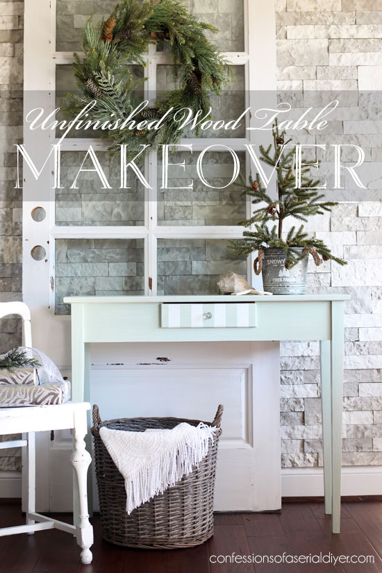 Unfinished Wood Table Makeover
