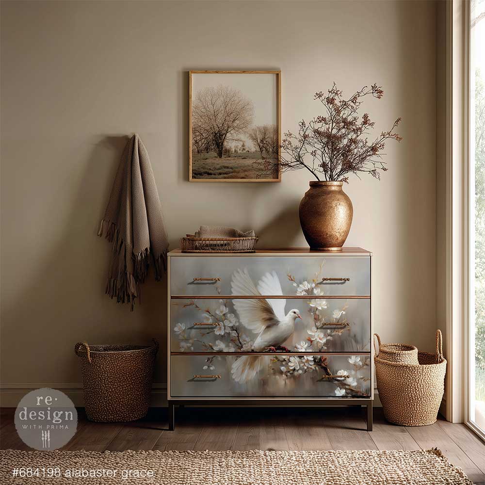 Alabaster Grace Decoupage Paper