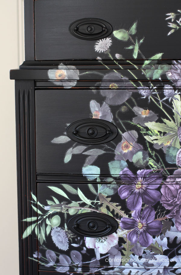 Black Floral Dresser | Confessions of a Serial Do-it-Yourselfer Black Floral Dresser | Confessions of a Serial Do-it-Yourselfer