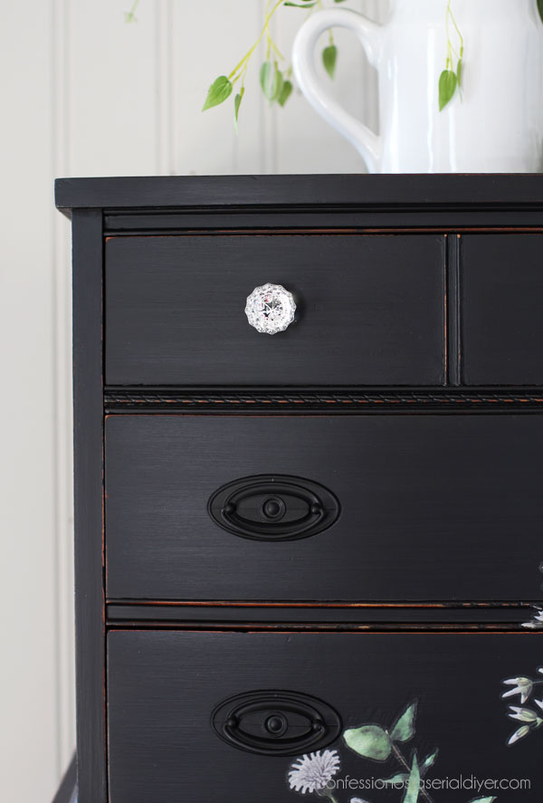 Black Floral Dresser | Confessions of a Serial Do-it-Yourselfer