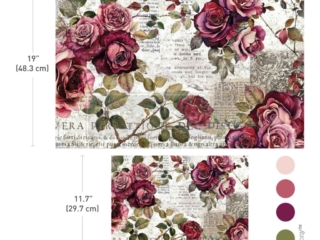 Crimson Elegance Decoupage Paper