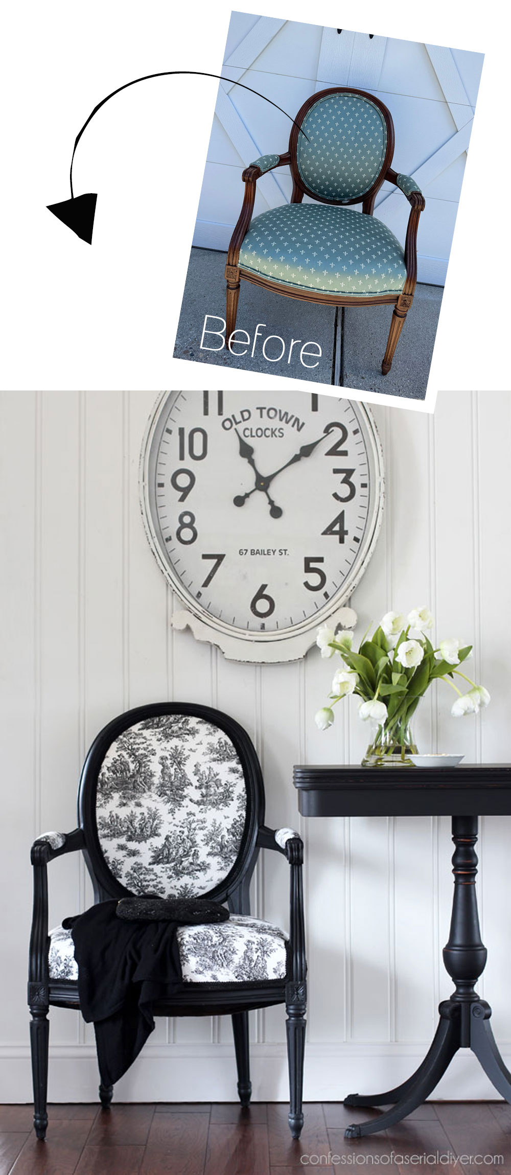 Vintage Louis XVI Armchair Makeover