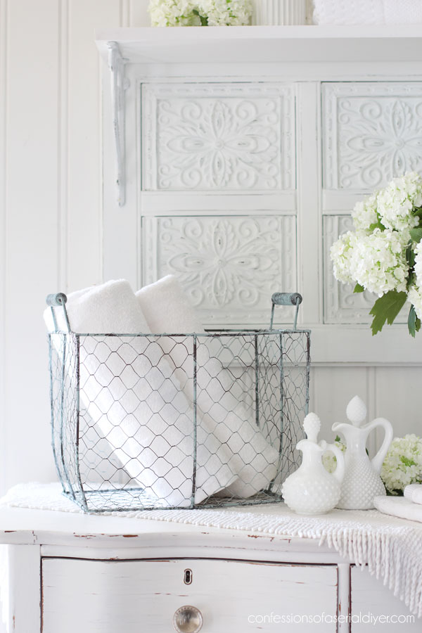 Painted wire basket