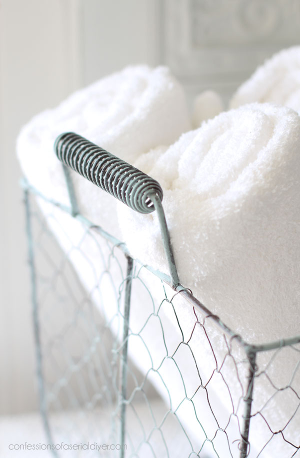 Painted wire basket