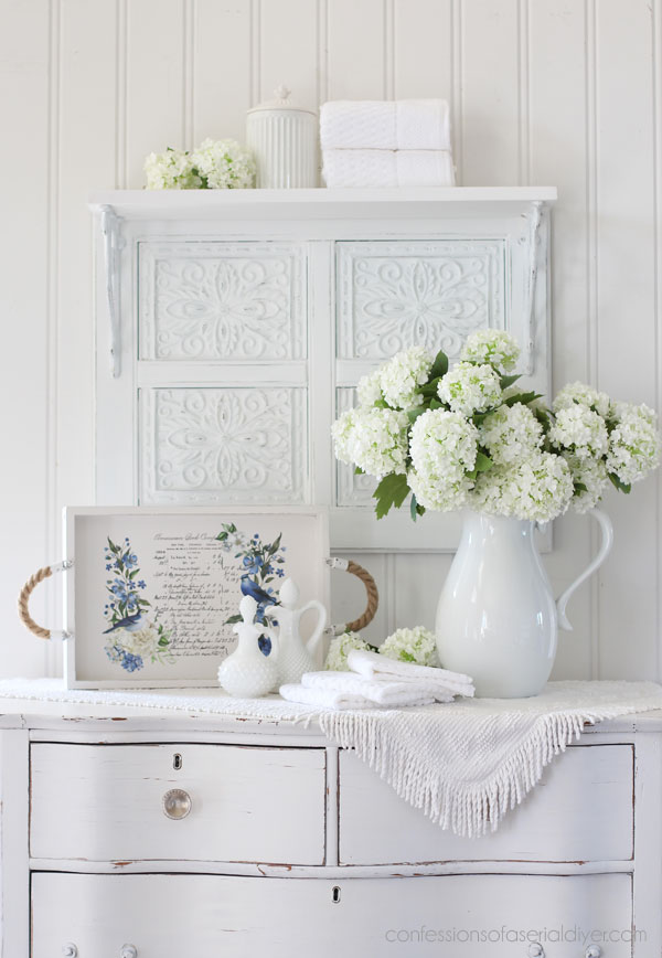 Tray makeover with transfers