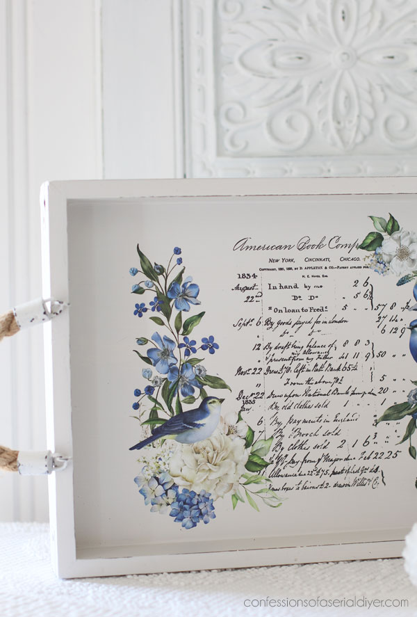 Tray makeover with transfers