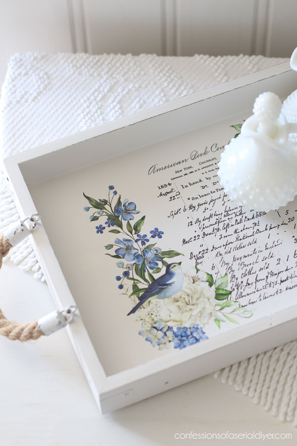 Tray makeover with transfers