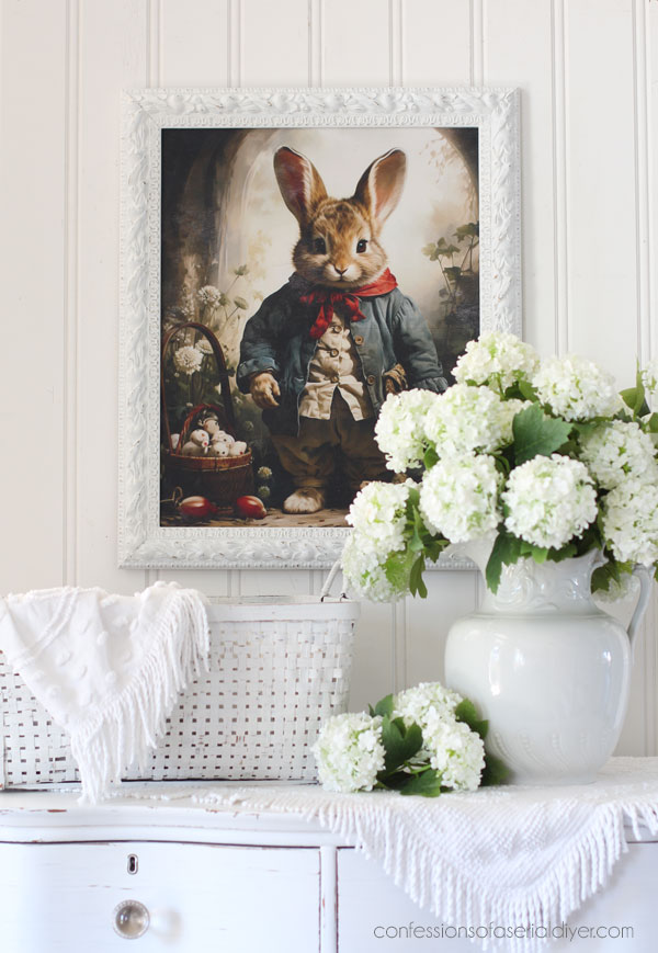 Three Thrifty Frame Upcycles into into Bunny Art